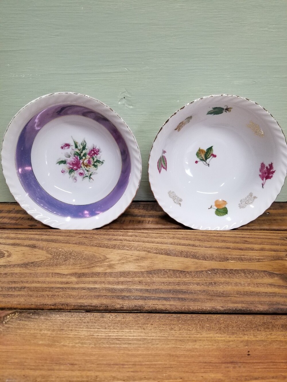 Vintage Floral Bowls 2 Odd Cottagecore Bowls